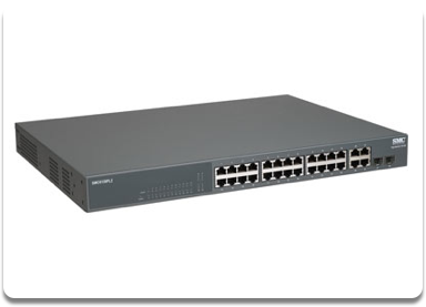SMC6128PL2 | Switch Administrable 24-PoE 10/100 +4 Combo GbE