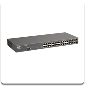 SMC6128L2 Managed Enterprise Switch 24 10/100 +4 Combo GbE