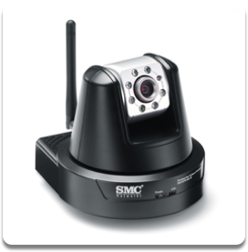 SMCWIPCAM-PZ | Camara IP Inalámbrica 802.11b/g PTZ vision noctur